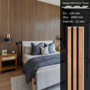 Muege Slim Model 12 mm Mdf Duvar Paneli Çift Renk